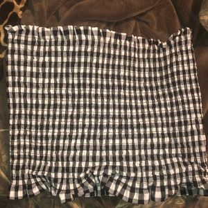 Black and white checkered tube top